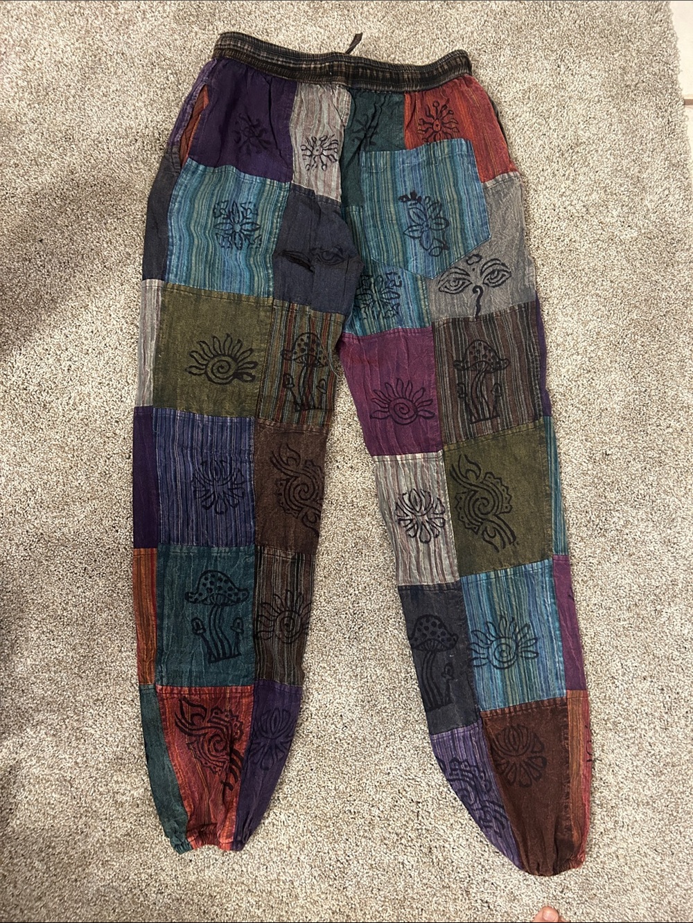 Rhea Costa Multicolor Patchwork Men's Jogger Pants